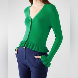 LK Bennett Grace Emerald Cardigan N112